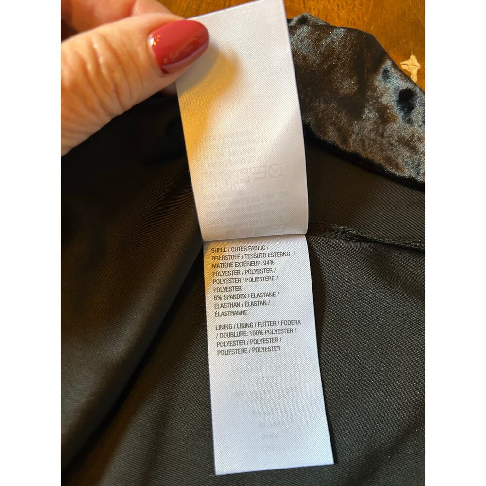 H by Halston Black Crushed Velvet Dress - Size 2x - Picture 12 of 14